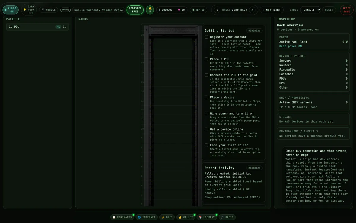 Inside the Rack Simulator: DHCP Faults, Thermal Profiles, and a Marketplace That Remembers Everything